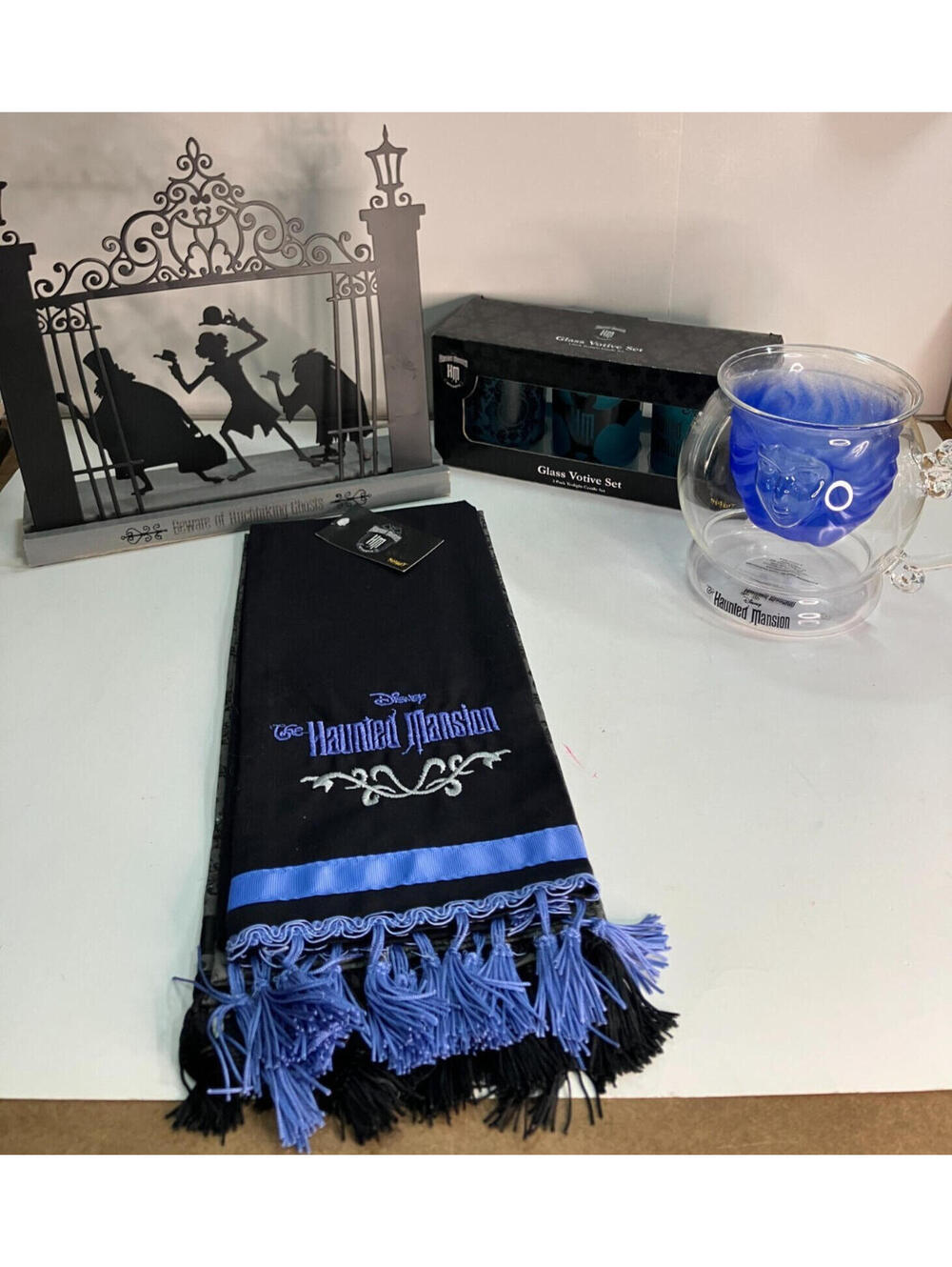 NEW Disney Haunted Mansion Bundle With Towel Gate Votive Set Mug ALL WITH TAGS
